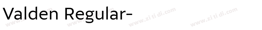 Valden Regular字体转换